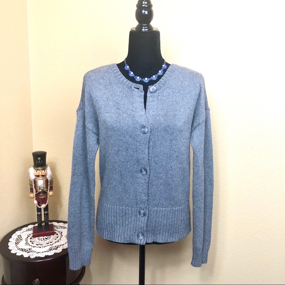 Ann Taylor Loft gray cardigan